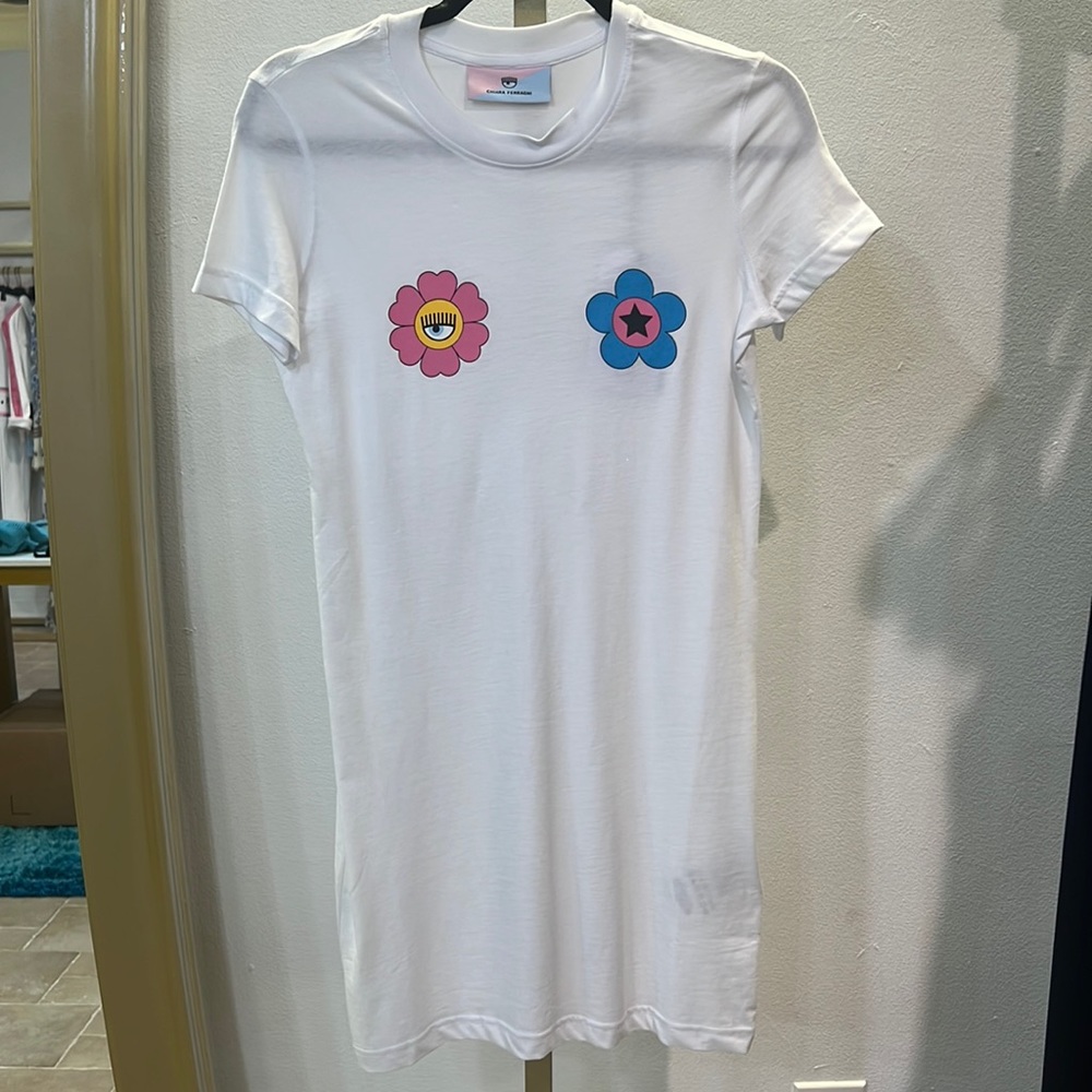 NWT Chiara Ferragni Daisy T-Shirt Dress